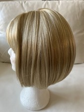 Perücke Hellbrauner Bob Gerader Pony Haare Strähnen blond mittellang Party Damen