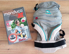 Neuwertige Manduca XT Babytrage - Grey-Ocean, 100% Bio-Baumwolle mit OVP