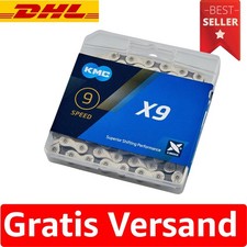 Hochwertige KMC 9-Fach Kette X9SL Ti-N, 114 Glieder für Shimano/SRAM/Campagnolo