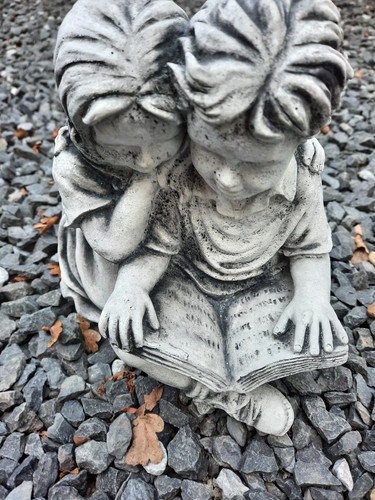 Steinfigur mädchen junge - steinfigur, &
