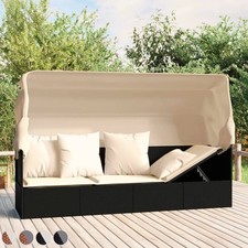 Outdoor Loungebett mit Dach &