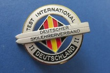 Deutscher Skilehrerverband Test  Durchm. 40 mm  Brosche Abzeichen