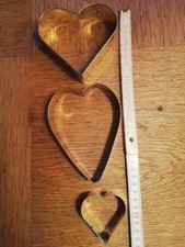 3 Herzbackformen Metall Backform Ausstechformen