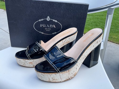 Prada wedges kork - prada, schwarz