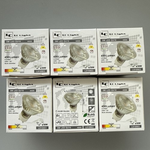 Gu10 led 450lm 4000k - lc, 5w