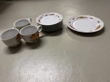 Kaffeeservice Mitterteich Bavaria 3 Tassen, 6 Tassenteller, etc.