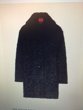 Boss Teddyfellmantel, schwarz, Grösse 38