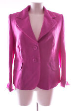 BARBARA KESSELS Blazer Jacke Jacket Leinen Seide Damen Gr. DE 42 Verkehrspurpur 