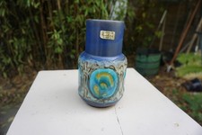 Vase Carstens blau türkis beige   H 18 B 10/6