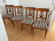4er Satz Kirschbaum Stühle im Biedermeierstil Nachbau