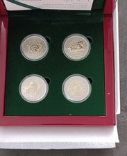 4 x 2 Euro PP – Reverse Proof KMS Luxemburg 2024-2025 in Offizieller Holz BOX