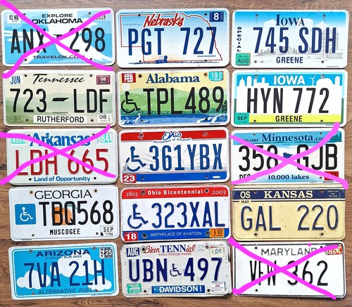 Original usa nummernschild - 1x, usa-nummernschild