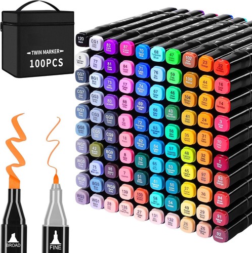 100 farbige graffiti stift - farbige,
