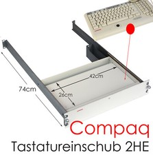 48CM 19" 2 UNIT 2HE COMPAQ TASTATURFACH FÜR SERVERSCHRANK AUSZIEHBAR SCHIENEN