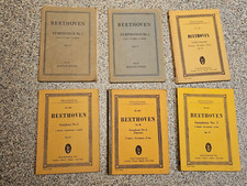 Taschenpartitur Konvolut Noten Beethoven Violin Konzert op 61  Sinfonien 1,2,5-7