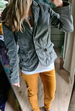 Esprit Samt Blazer Jacke Grau