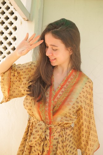 Midi kimono reine seide - midi,