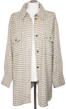 ZERO Jacke Gr.44 beige braun camel weiß Hahnentritt Hemdbluse Winter Set ++Neu++