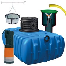 Zisterne Regenwassertank Flachtank Garten-Comfort Paket Wassertank FLAT S 1500 l