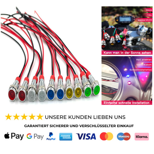Kontrollleuchte 6mm 12v - kontrollleuchte,