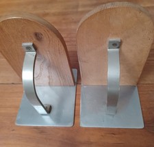 Paar Buchstützen, Ruppel Werke, Bauhaus, Marianne Brandt, 30er Jahre, Nussbaum,