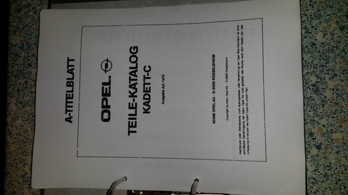 Opel kadett teilekatalog - opel,
