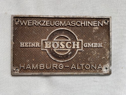 Alte bösch maschinen - bösch, plakette