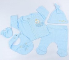 Gr.50/56 BABY CORNER Neugeborenen Set, Geschenkset, Junge, 5 teilig, Hell Blau