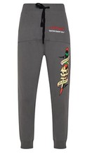 Lange Jogginghose Herren Dunkelgrau ED HARDY 100% Baumwolle Tattoo Design