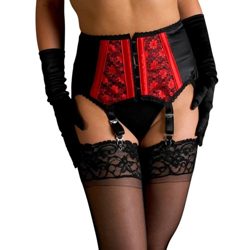 Strumpfhalter schwarz rot