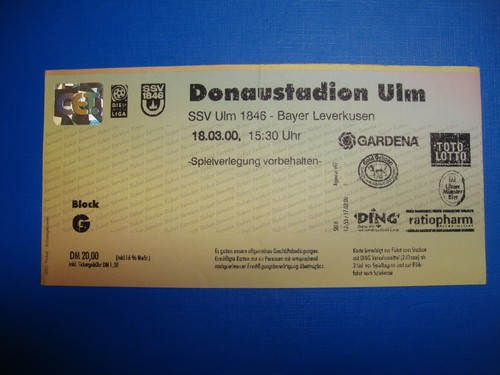 Ticket ssv ulm - 99/00,