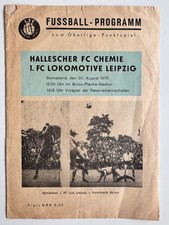 Hallescher FC Chemie - 1. FC Lok Leipzig DDR-Oberliga Programmheft 20.08.1966