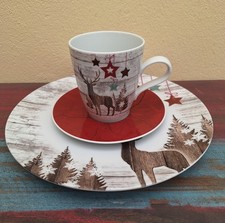 Seltmann Weiden Life Christmas Weihnachtsgeschirr gr.Teller /gr.Tasse Untertasse