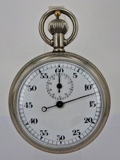 Junghans Stoppuhr 29 a Messing verchromt um 1935 - TOPZUSTAND (108385)