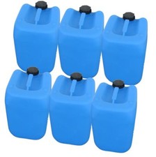 6 x 20 Liter Kanister blau Camping Plastekanister Kunststoffkanister