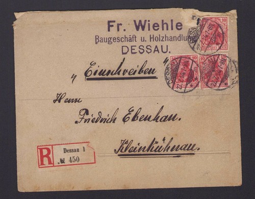 Dessau briefumschlag 1914 - dessau,,