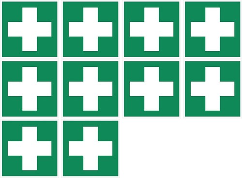 10x aufkleber rettungszeichen - aufkleber,