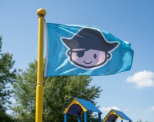 Fahne mit Hisssystem für