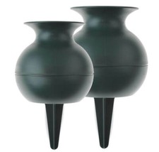 Grabvase Kunststoff grün