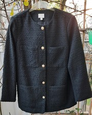 Elegante schwarze Boucle-Jacke