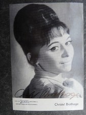 Christel Brothage, DDR Autogrammkarte (Fernsehmoderatorin)