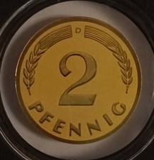 Goldmünze 2 Pfennig
