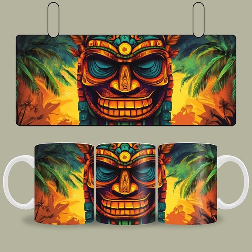 Kaffeetasse tiki maske tasse - kaffeetasse,