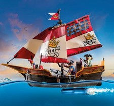 Playmobil Piratenschiff Spielset – Piratenabenteuer, Segel, kindgerechtes Spiel