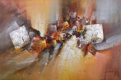 Handgemalt ölgemälde 60x90 - handgemalt,