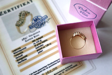 Gelb GOLD 585 Grüne Saphire