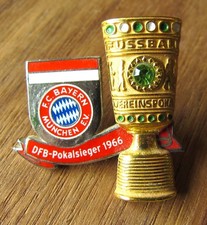FC Bayern München Pokal 3D Pin: DFB Pokalsieger 1966 - selten !