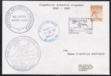 Antarctic"URUGUAY",2004,3 Cachets"Exped. 1993/95 ARTIGAS",look Scan ! 21.10-43