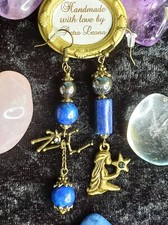 Ohrringe HÄMATIT LAPISLAZULI Geburtsstein SEPTEMBER Sternzeichen Bild JUNGFRAU B