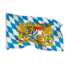 Freistaat Bayern Fahne Flagge 60 90 Cm Löwen Ösen Wappen Staatswappen Hissfahne